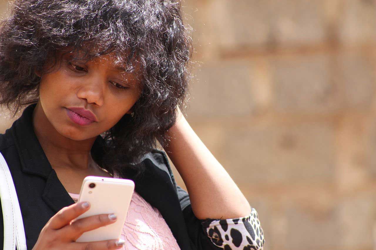 Person privately checking their health app